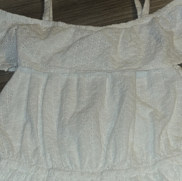 Design History White Off-Shoulder Eyelet Sundress - Picture 3 of 10